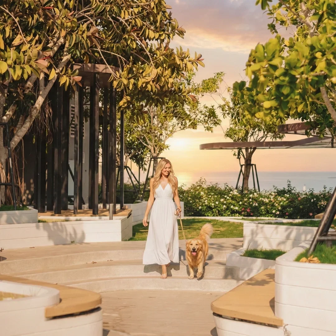 Pet-friendly living with dog walking area