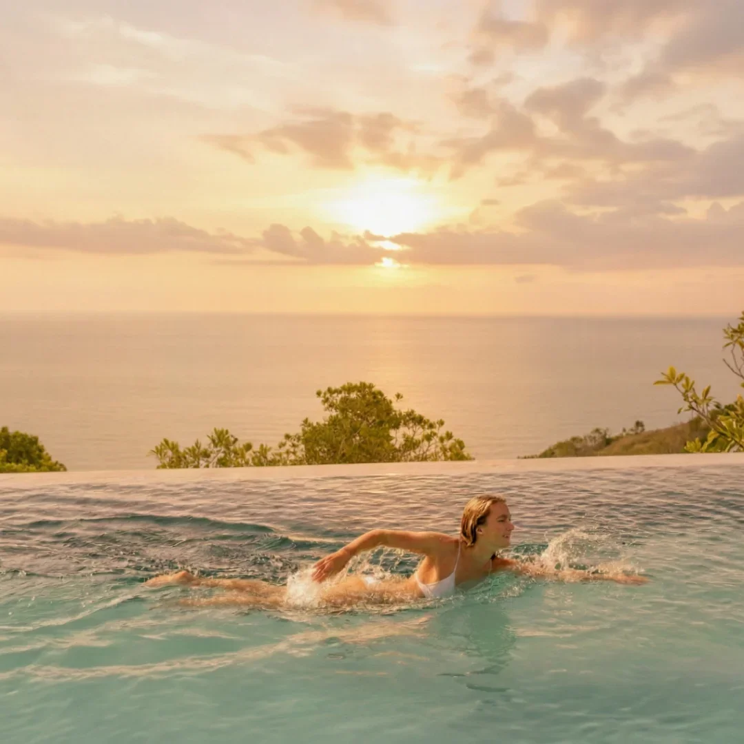 Infinity pool with ocean view
